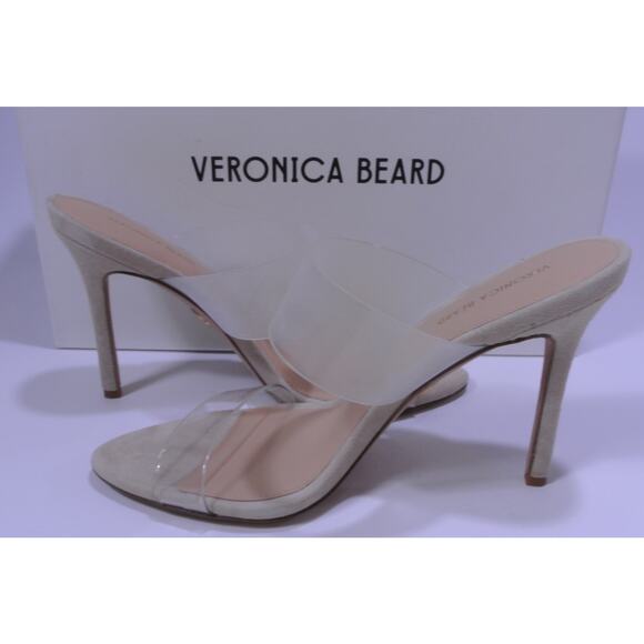 NIB Veronica Beard Women's Asha Sandal Sandals Mules Pumps Ecru NWT 295 Sz 7.5 - Picture 7 of 13